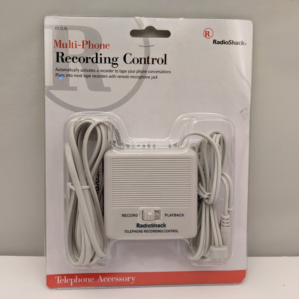 RADIO SHACK Multi-Phone Recording Control | Telephone Accessory | 43-1236 | NEW